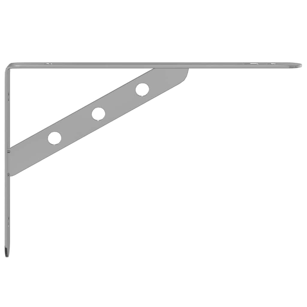 Regalhalterungen aus Edelstahl, 4 Stück, silber