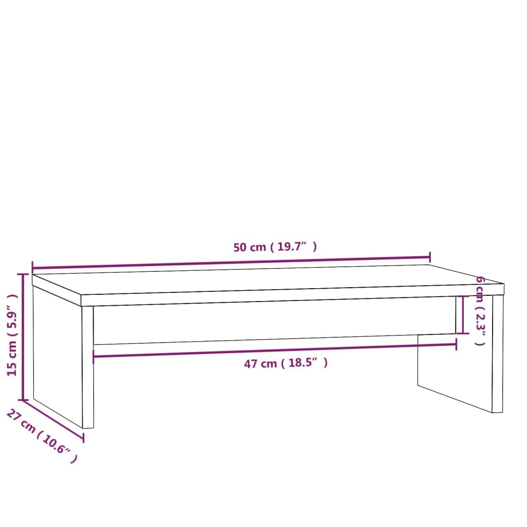 Supports moniteur en pin massif, lot de 50