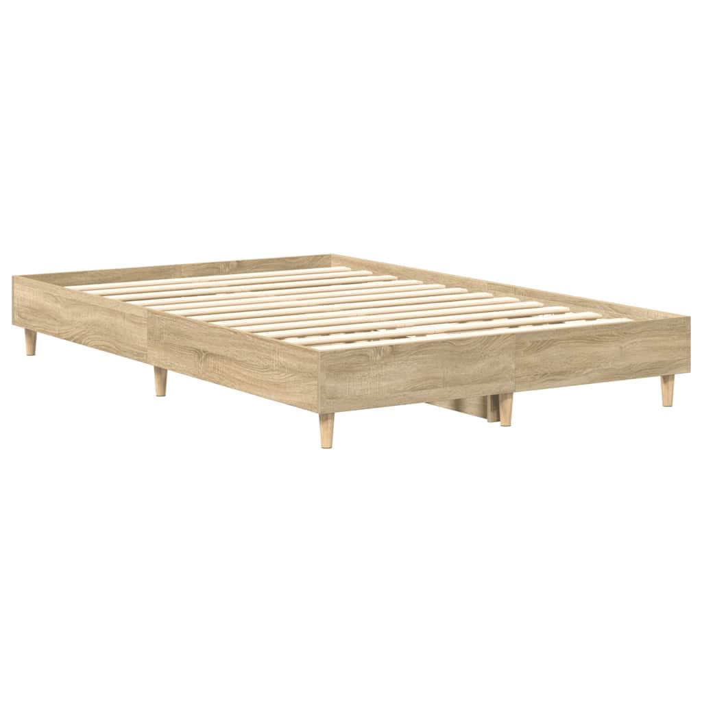 Bettgestell ohne Matratze Sonoma-Eiche Holz