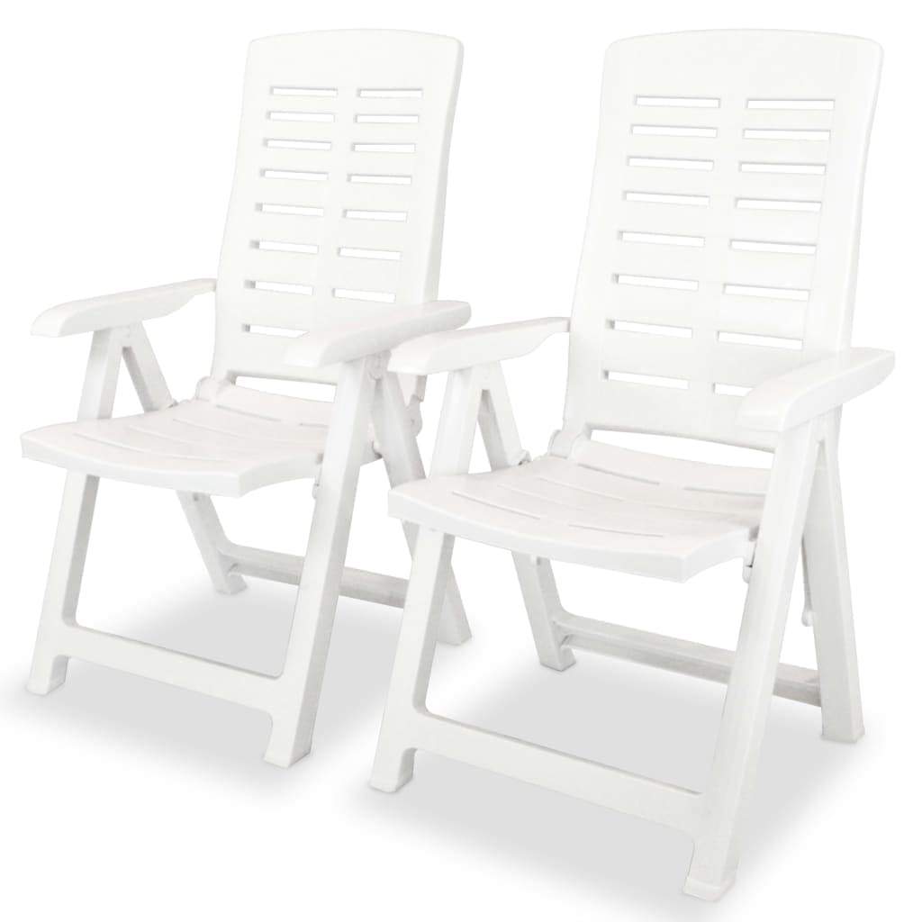Verstellbare Gartenstühle 2er-Set, klappbar