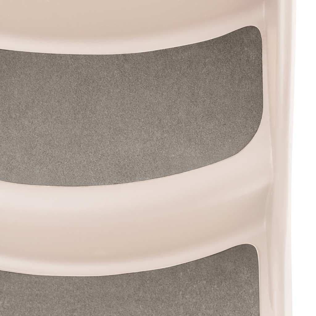 Faltbare Hundetreppe 3 Stufen Creme 50 cm