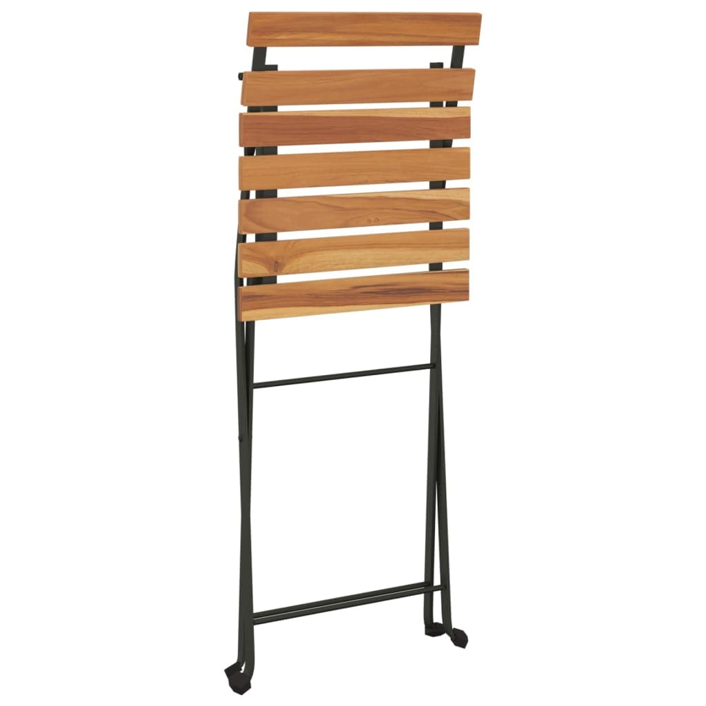 Klappbare Bistro-Stühle Teakholz 2er-Set