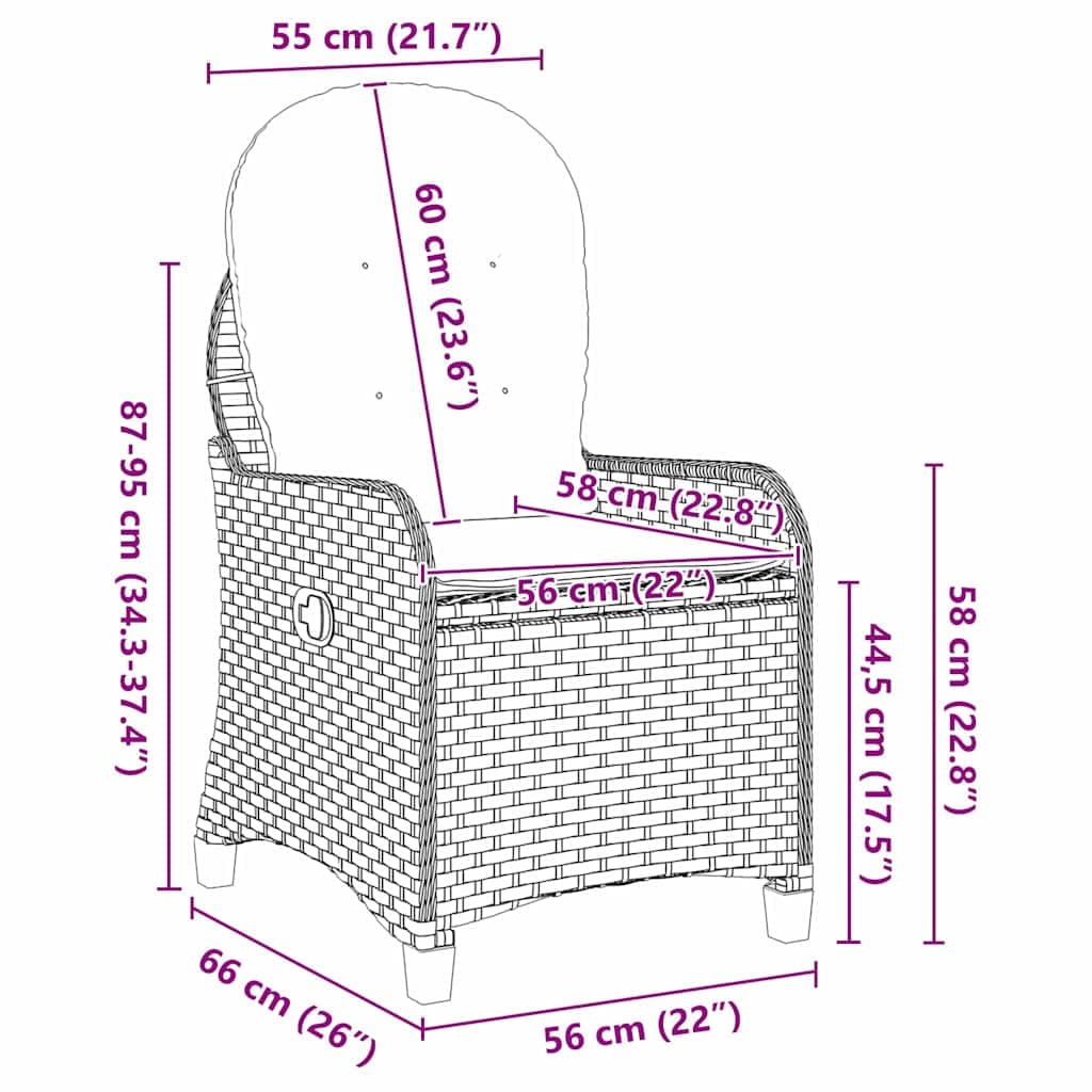 Entspannungsstuhl 56 Polyrattan