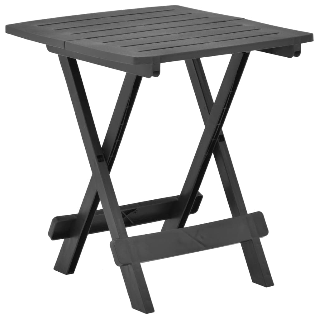 Tavolino da giardino pieghevole antracite 45 cm