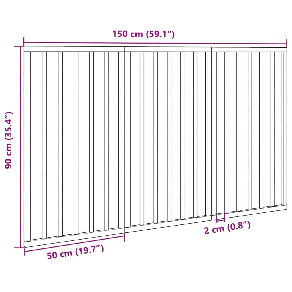 Faltbares Hundegitter, 3 Elemente, 150 cm, Pappelholz