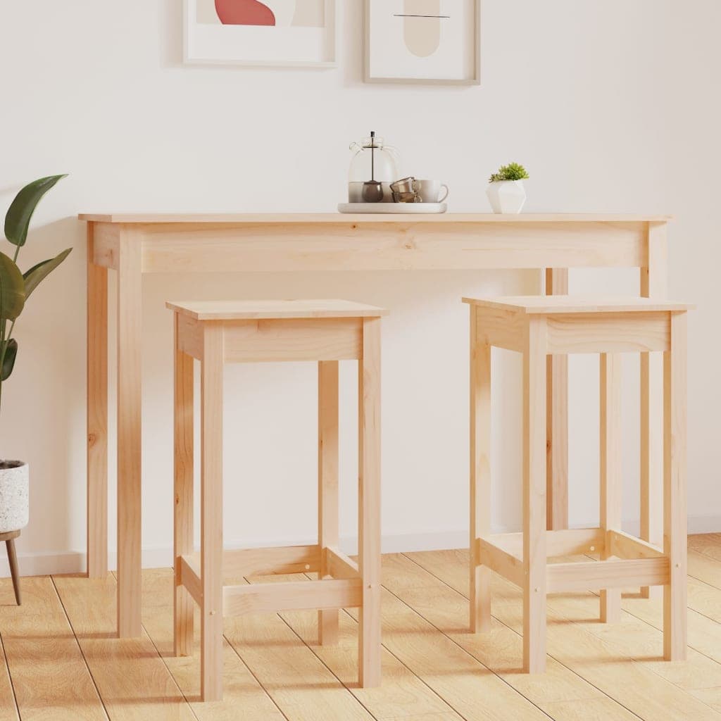 Barhocker, 2 Stück, aus Massivkiefer