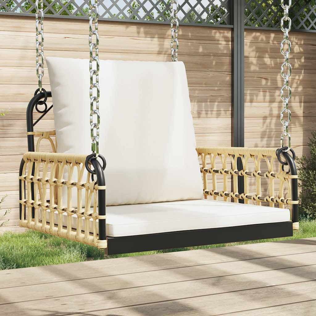 Hängesessel Polyrattan mit Kissen 63x