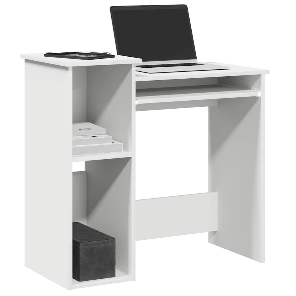 Bureau avec étagères 84 cm en panneau de bois