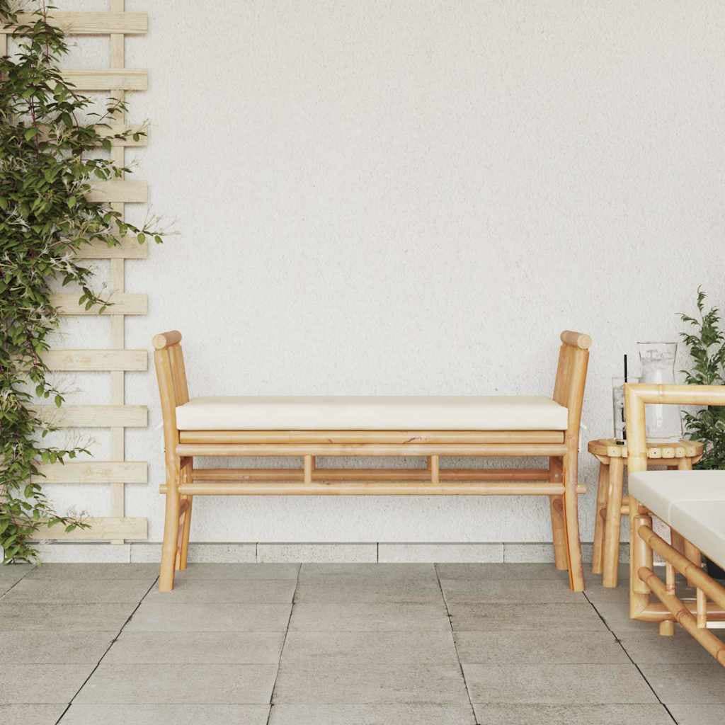 Gartenbank mit Polstern, 110 cm breit