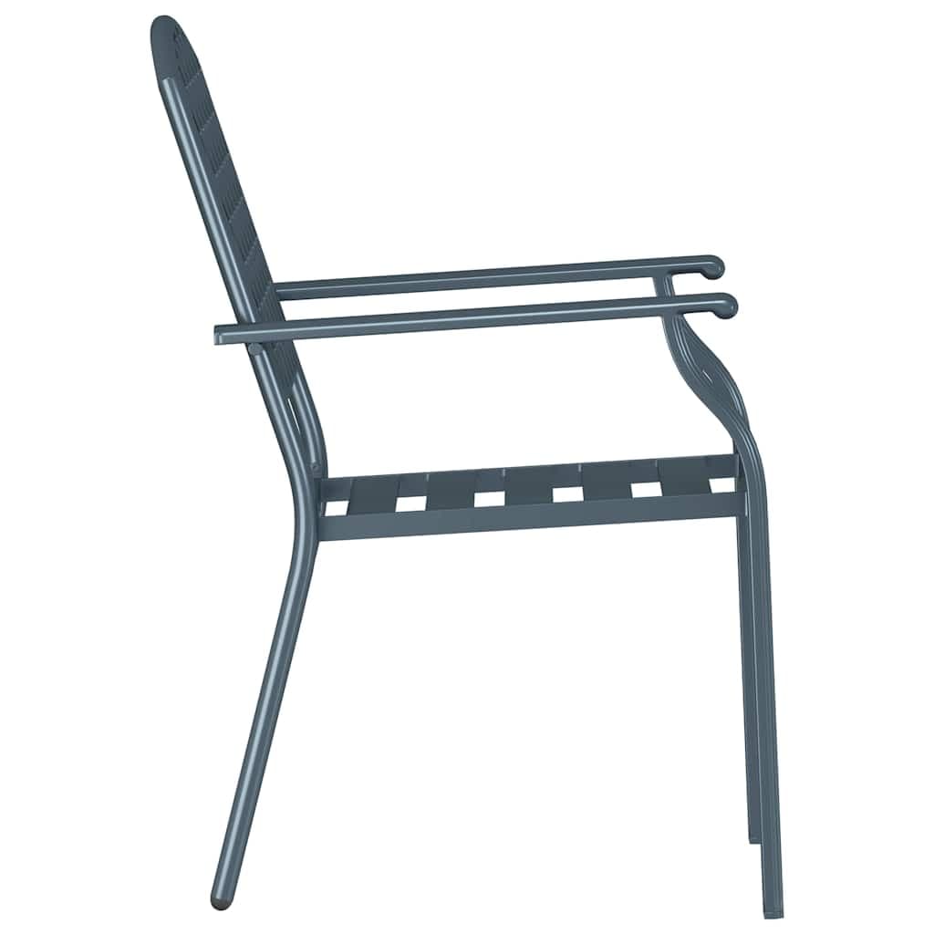 Stuhl 2er-Set Anthrazit 56 cm Höhe