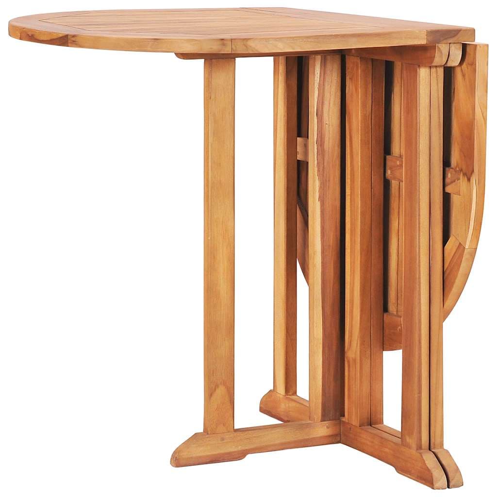 Tavolo da giardino pieghevole farfalla in teak massello, 120 cm