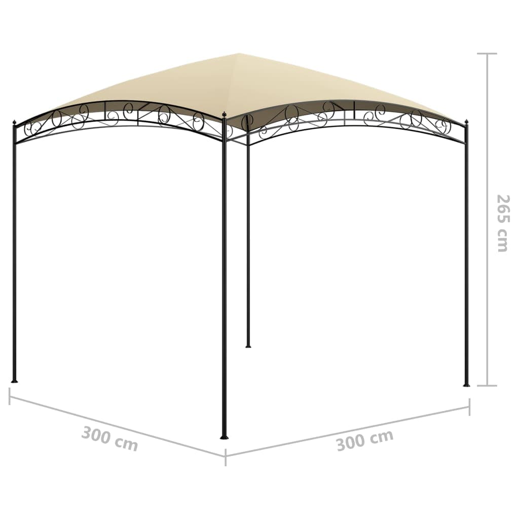 Padiglione 3x3x2,65 m crema 180 g/m²