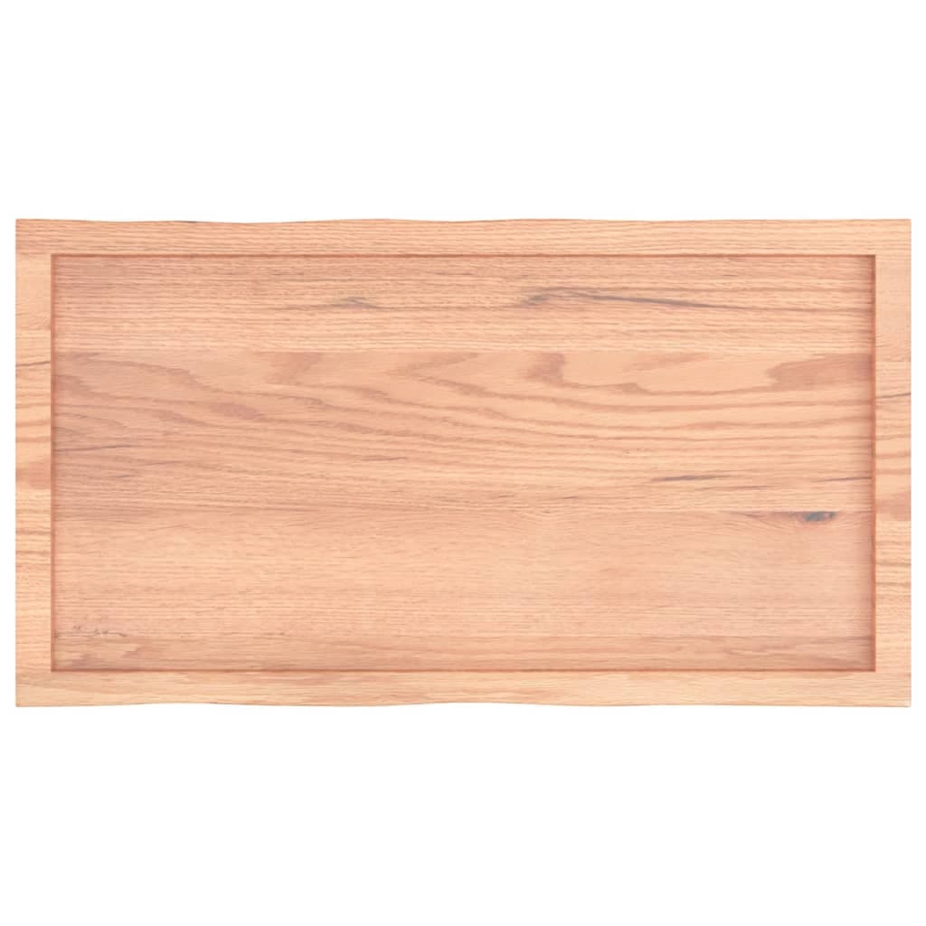 Solid Wood Table Top 100x50x2-4 cm Live Edge