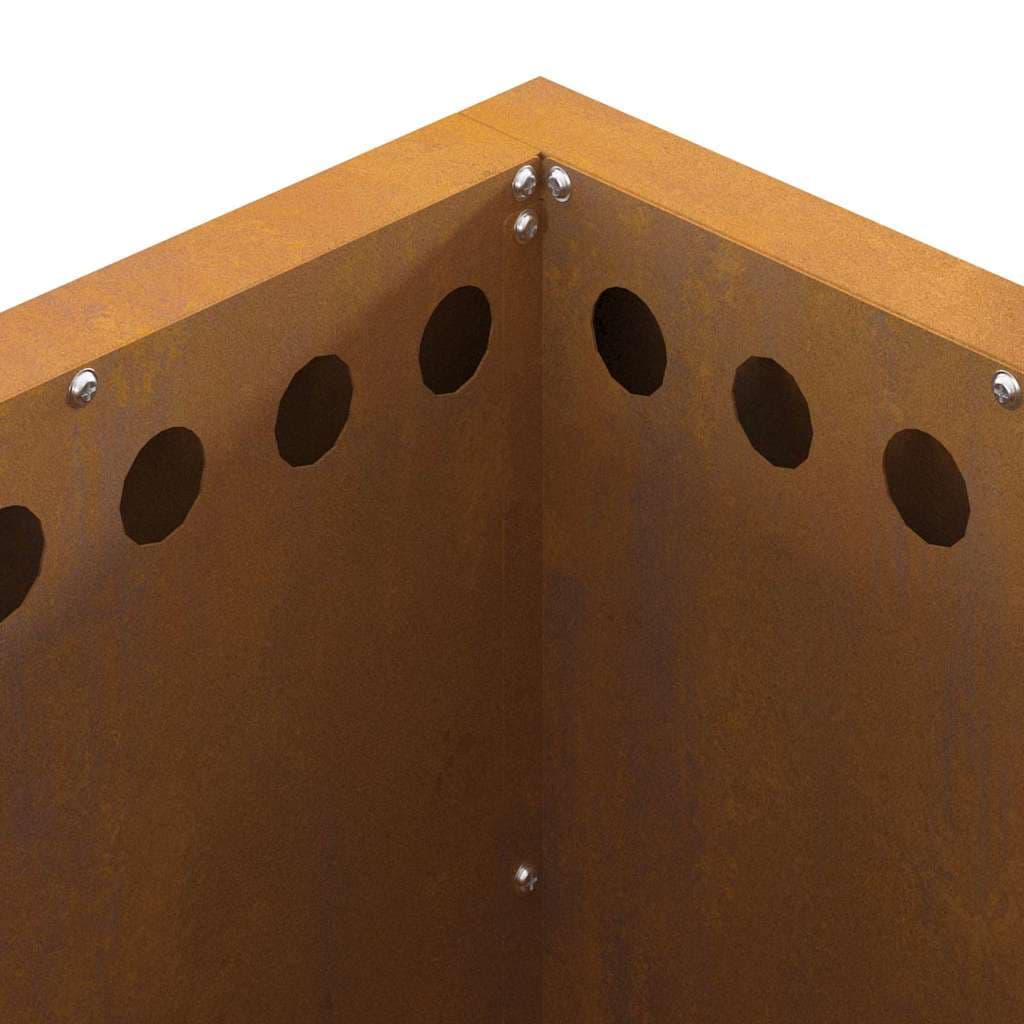 Braciere in acciaio corten marrone 48 cm