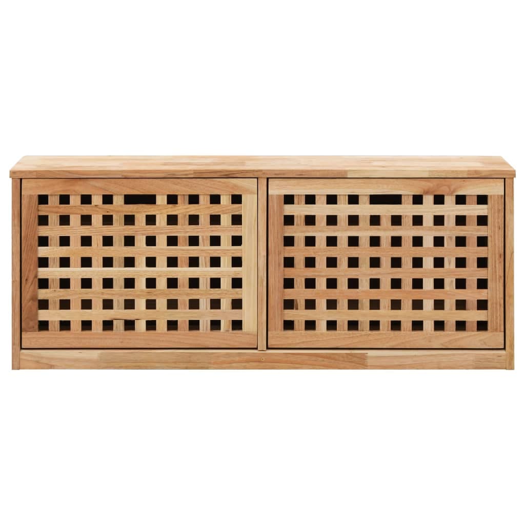 Schuhbank 94 cm Massivholz Walnuss
