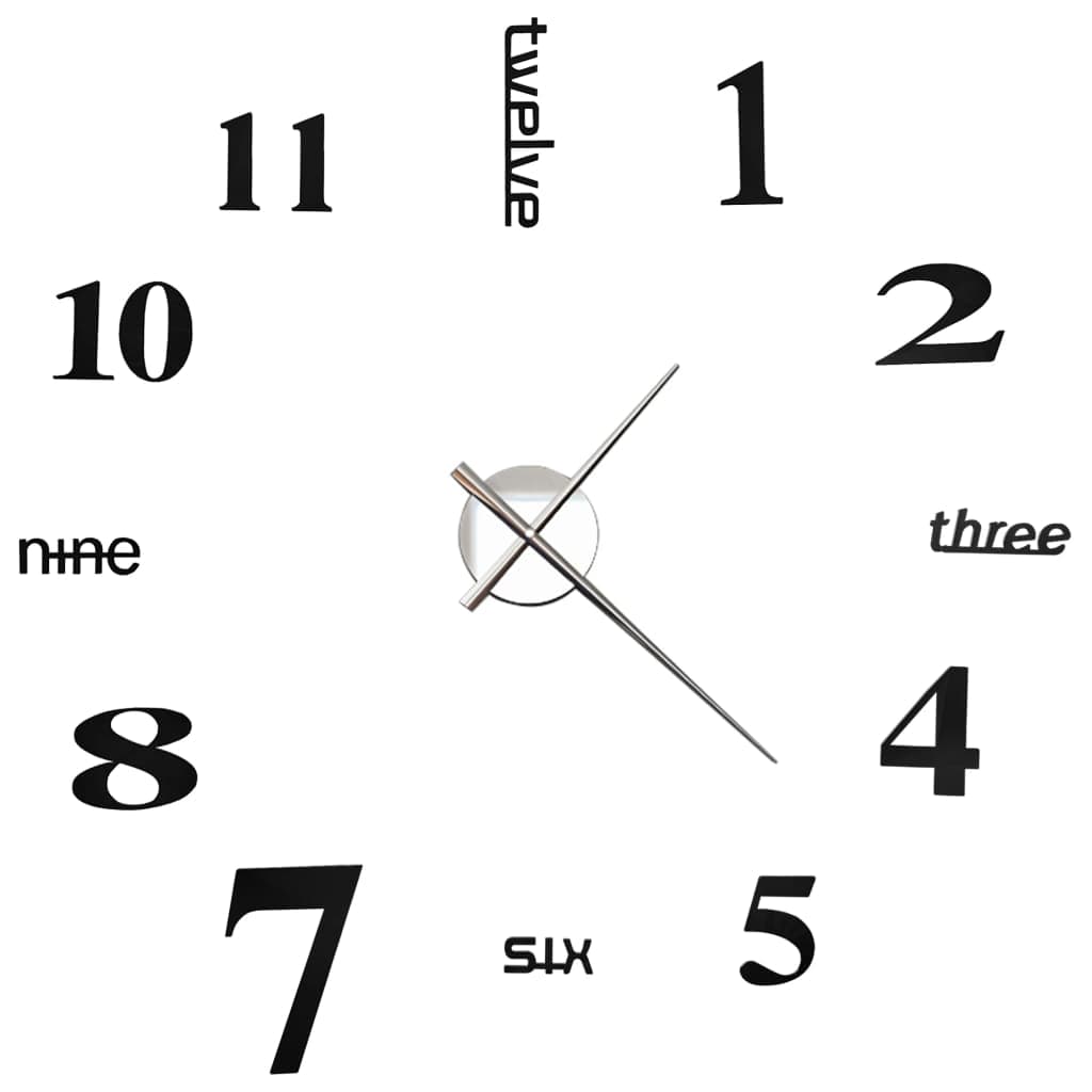 Moderne 3D Wanduhr XXL 100 cm