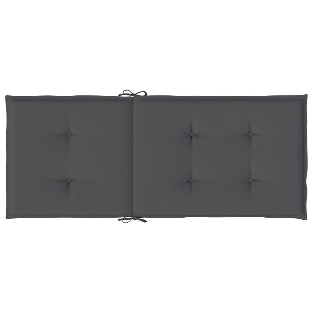 Sitzkissen für Hochlehner, 6er-Set, Anthrazit, 120 cm