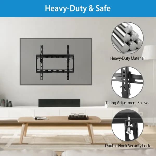 TV Wandhalterung Tilt Dual Arm für 32-55 Zoll TVs, VESA 400x400mm