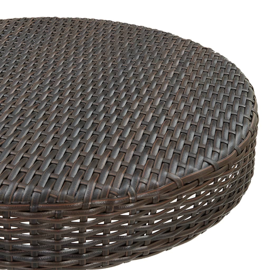 Tavolo da giardino rotondo Ø 75 cm in polirattan