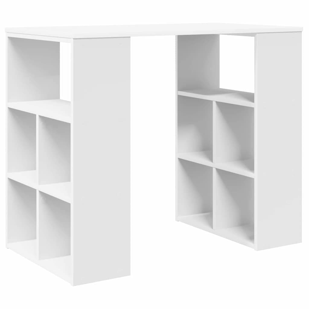 bureau avec étagère 90 x bois composite