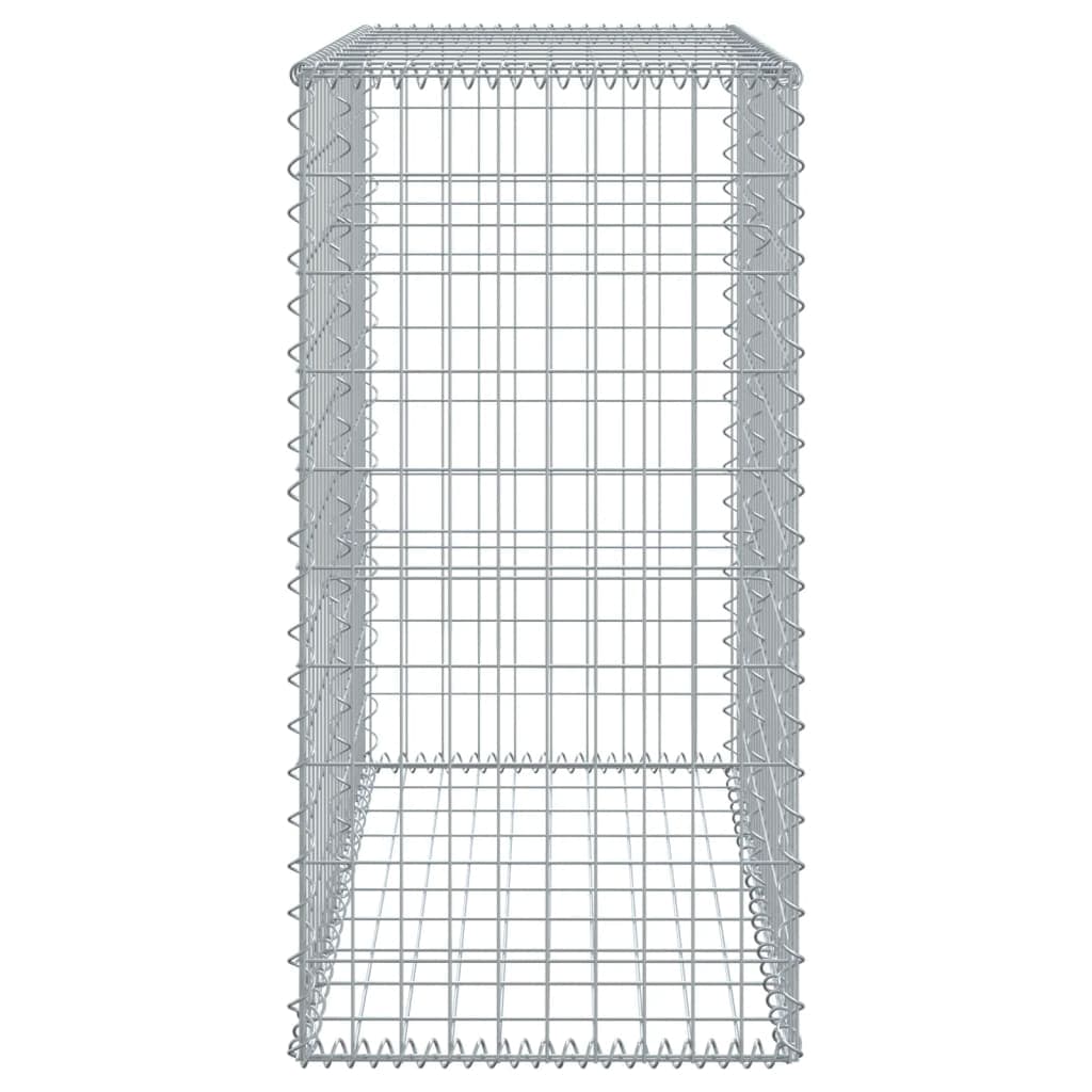 Gabión con tapa, 100 cm, hierro galvanizado