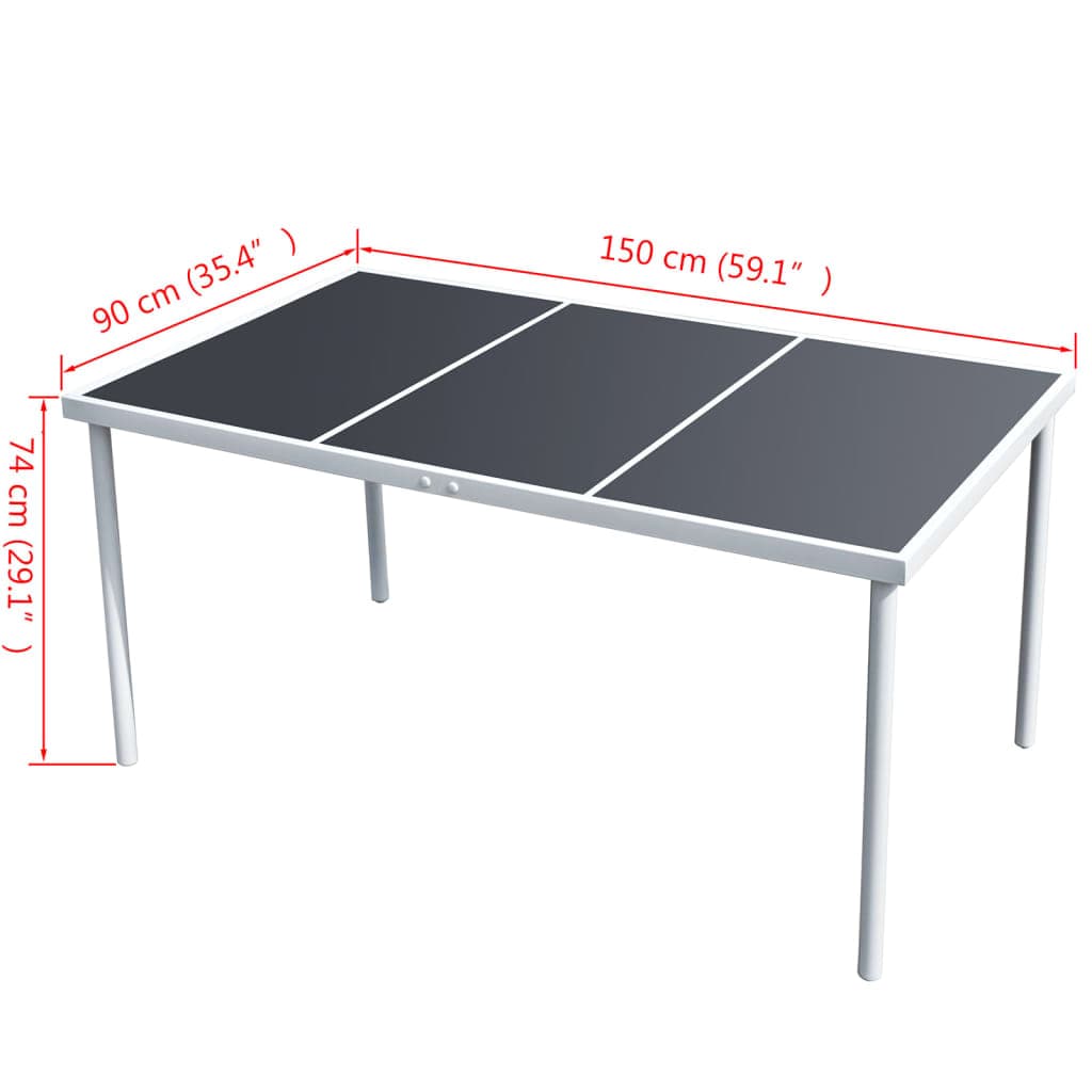 Tavolo da giardino rettangolare 150 cm