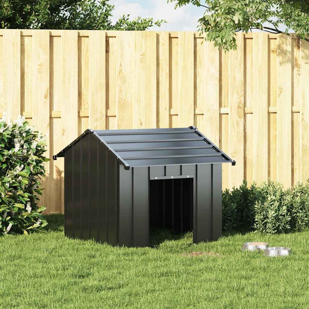 Verzinkte Hundehütte mit Dach, 85 cm