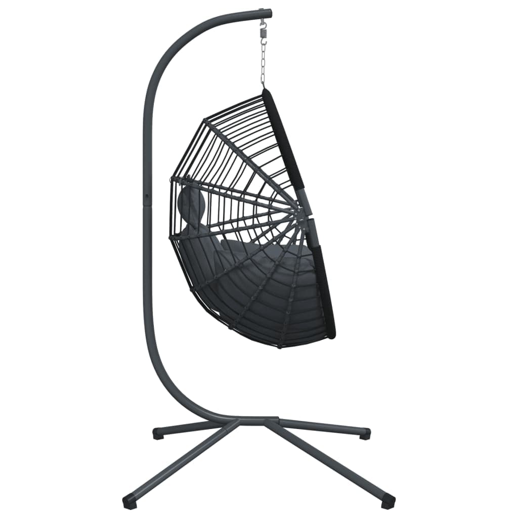 Hängesessel Ei-Design Anthrazit Rattan