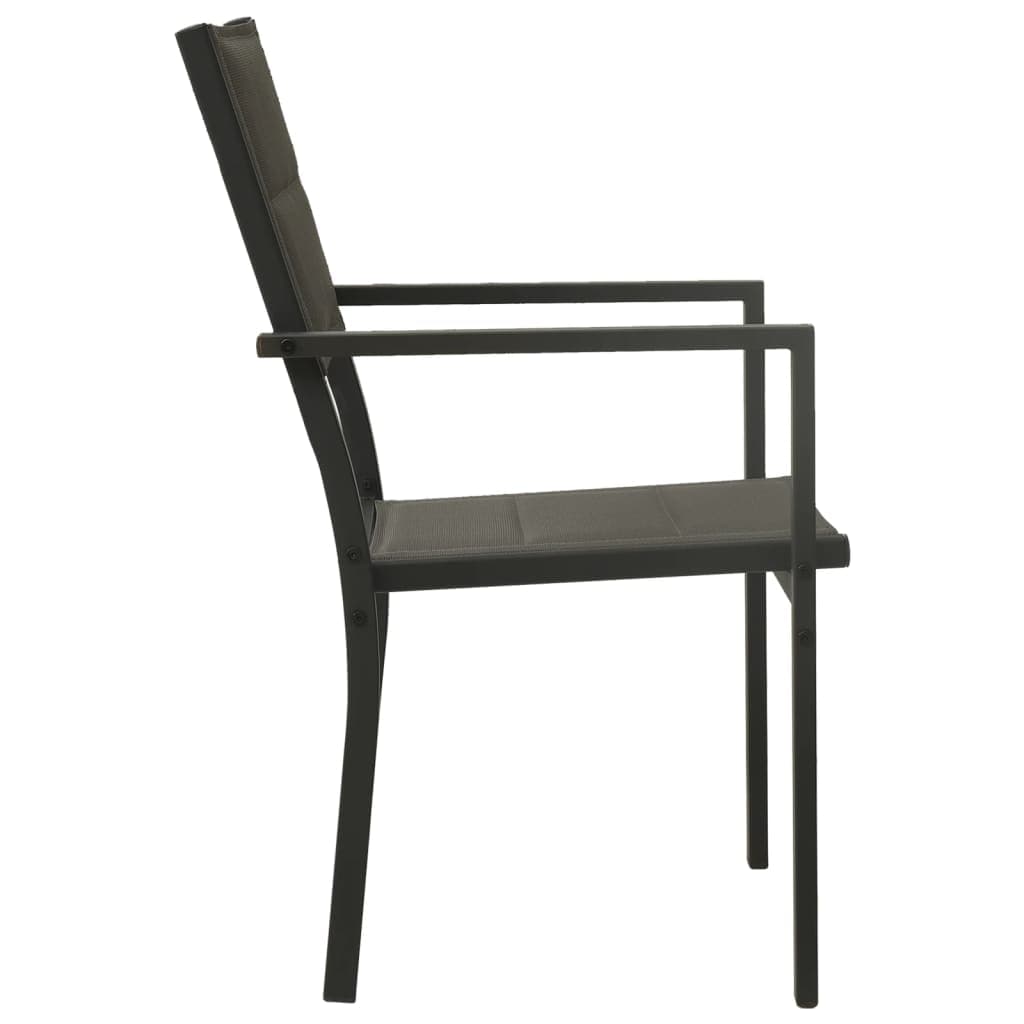 Set di 2 sedie da giardino in Textilene, antracite