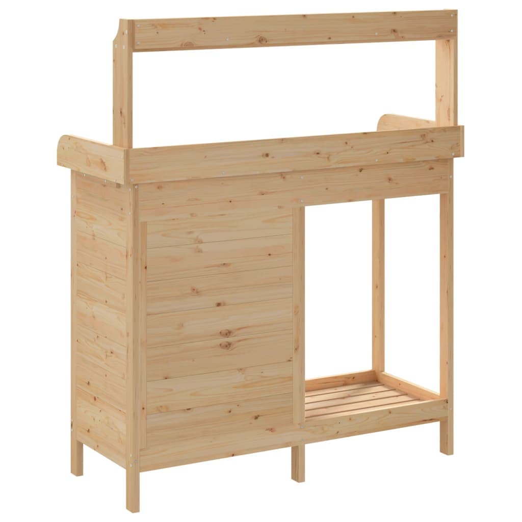 Mesa de jardinería con armario abeto macizo