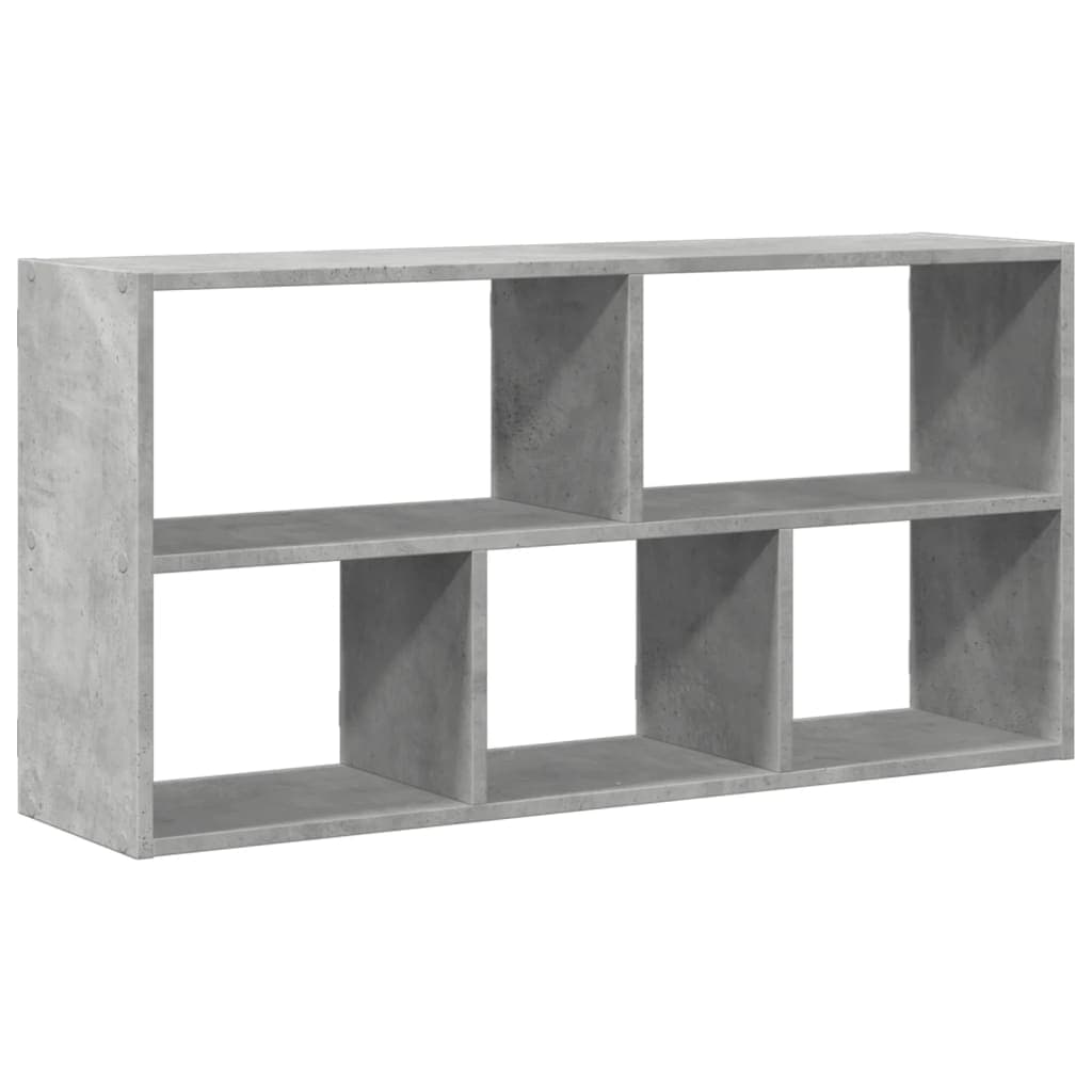 Wandregal Betonoptik grau 100 cm Holz Eiche