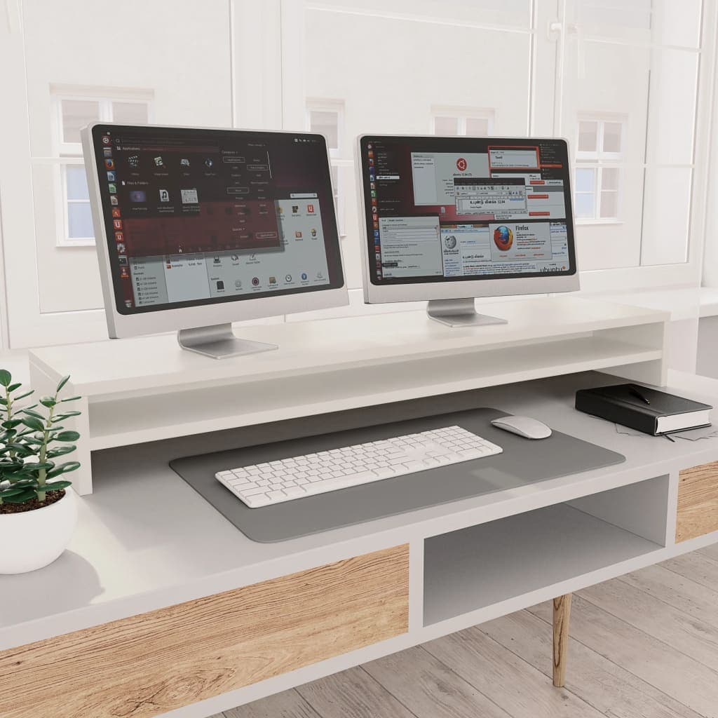 Support moniteur bois 100 cm ergonomique