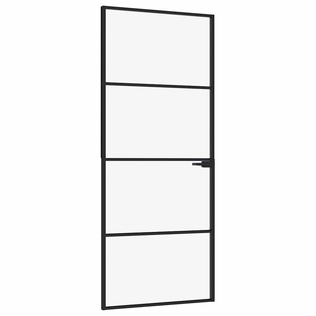 Innentür 83x201,5 cm mit Hartglas und Slim-Rahmen
