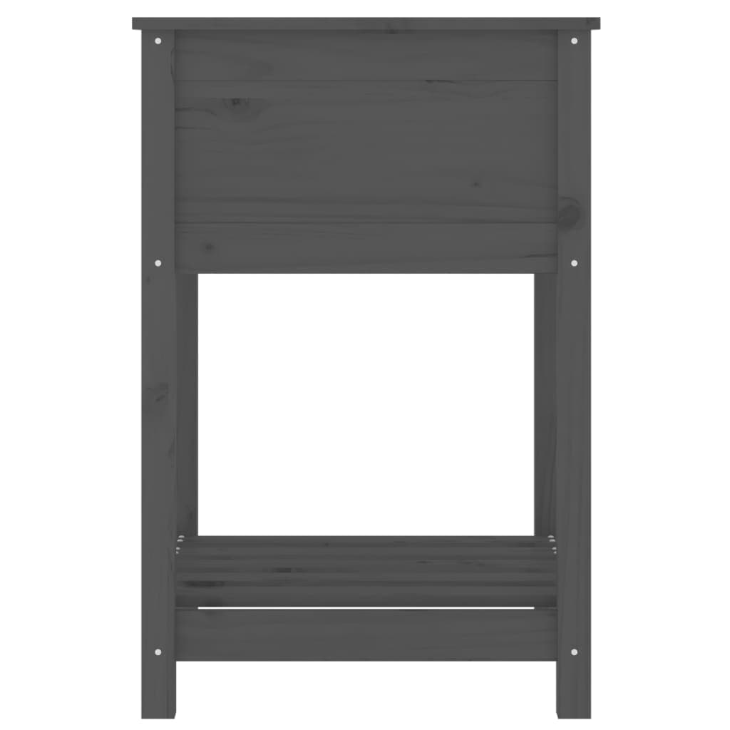 Fioriera in legno di pino con ripiano 54 cm