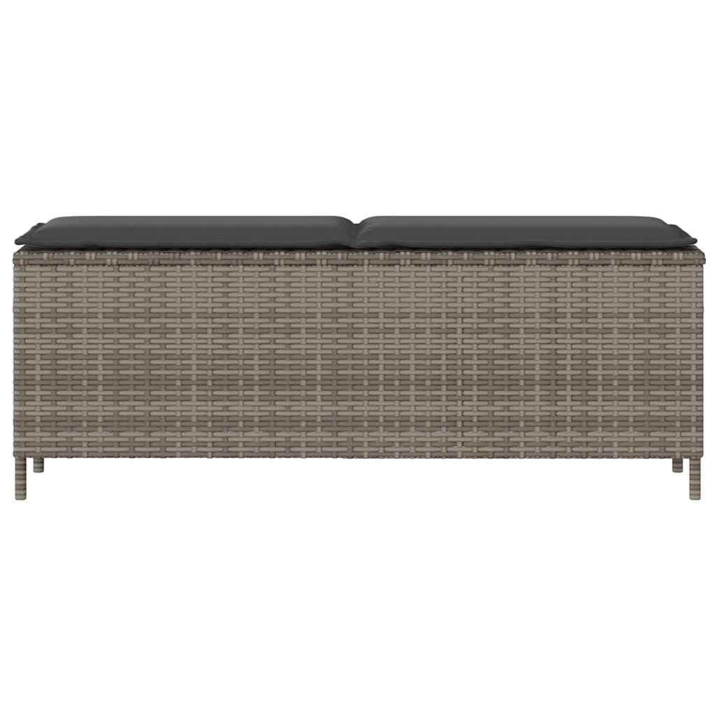 Gartenbank mit Polster 110x30x40,5 cm Polyrattan