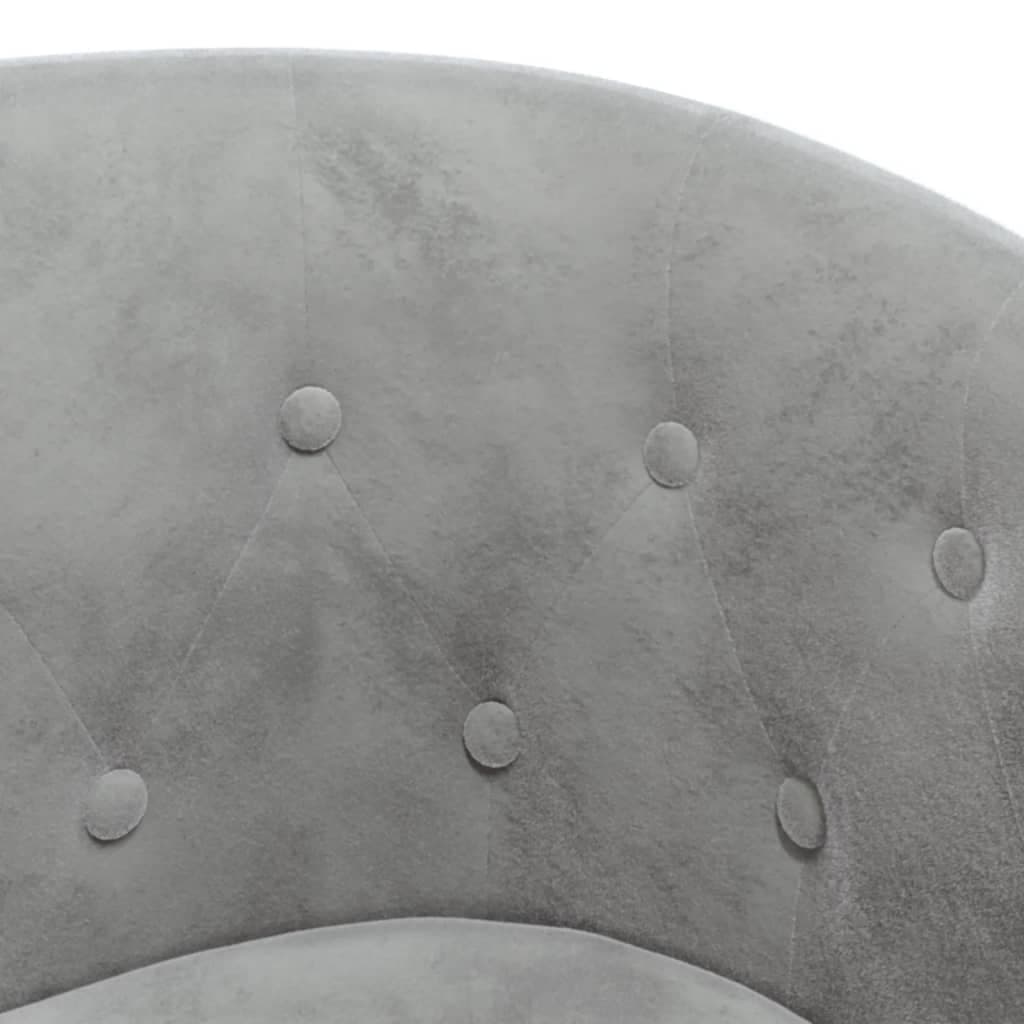Club-Sessel mit Hocker aus Samt