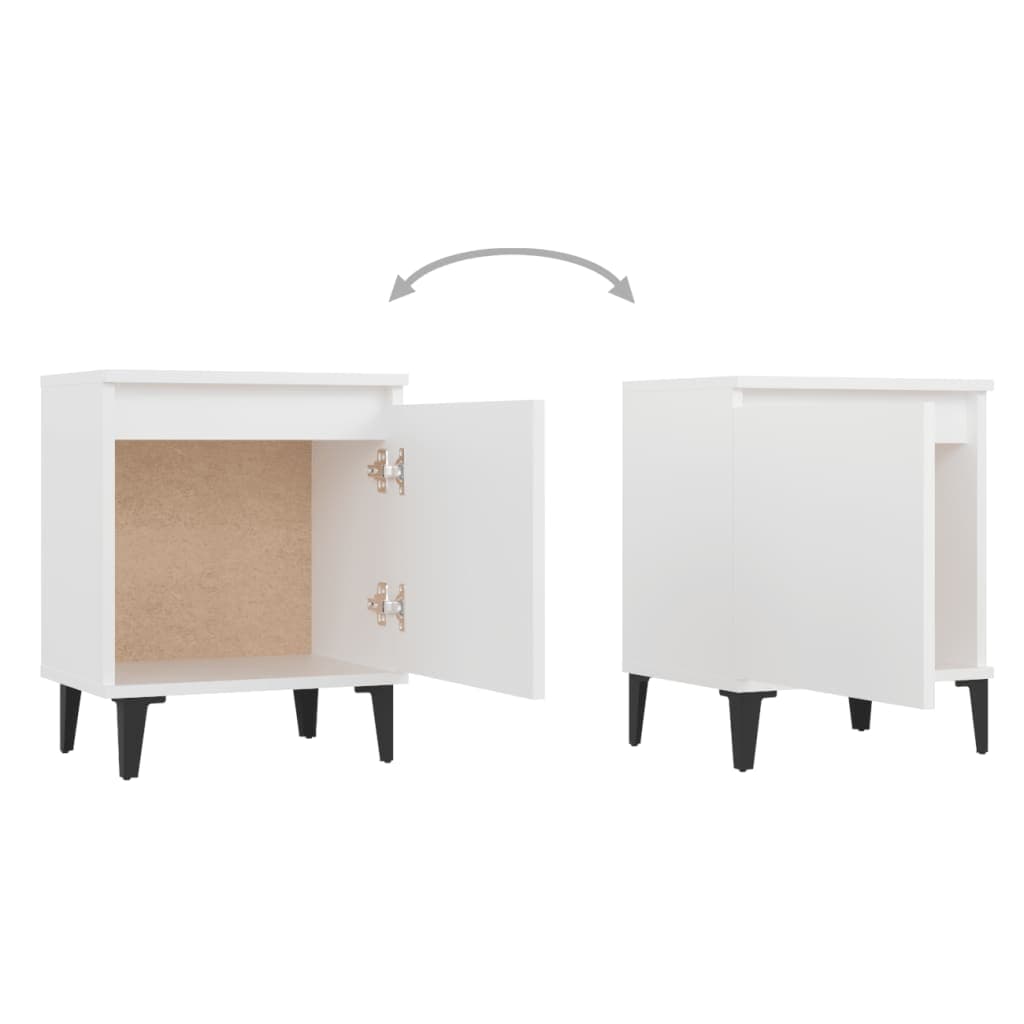 Nachttisch mit Metallbeinen, 40 cm breit