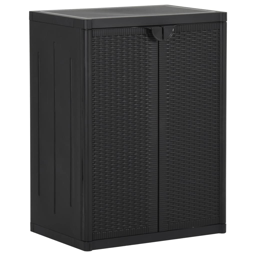 Armadietto da giardino 65 cm effetto rattan in PP
