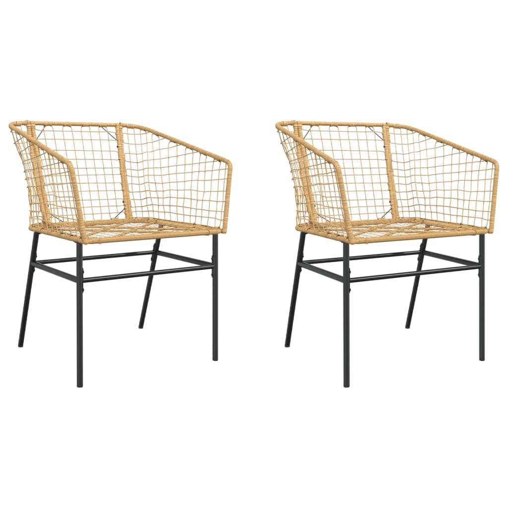 2er Set Gartenstühle, Polyrattan