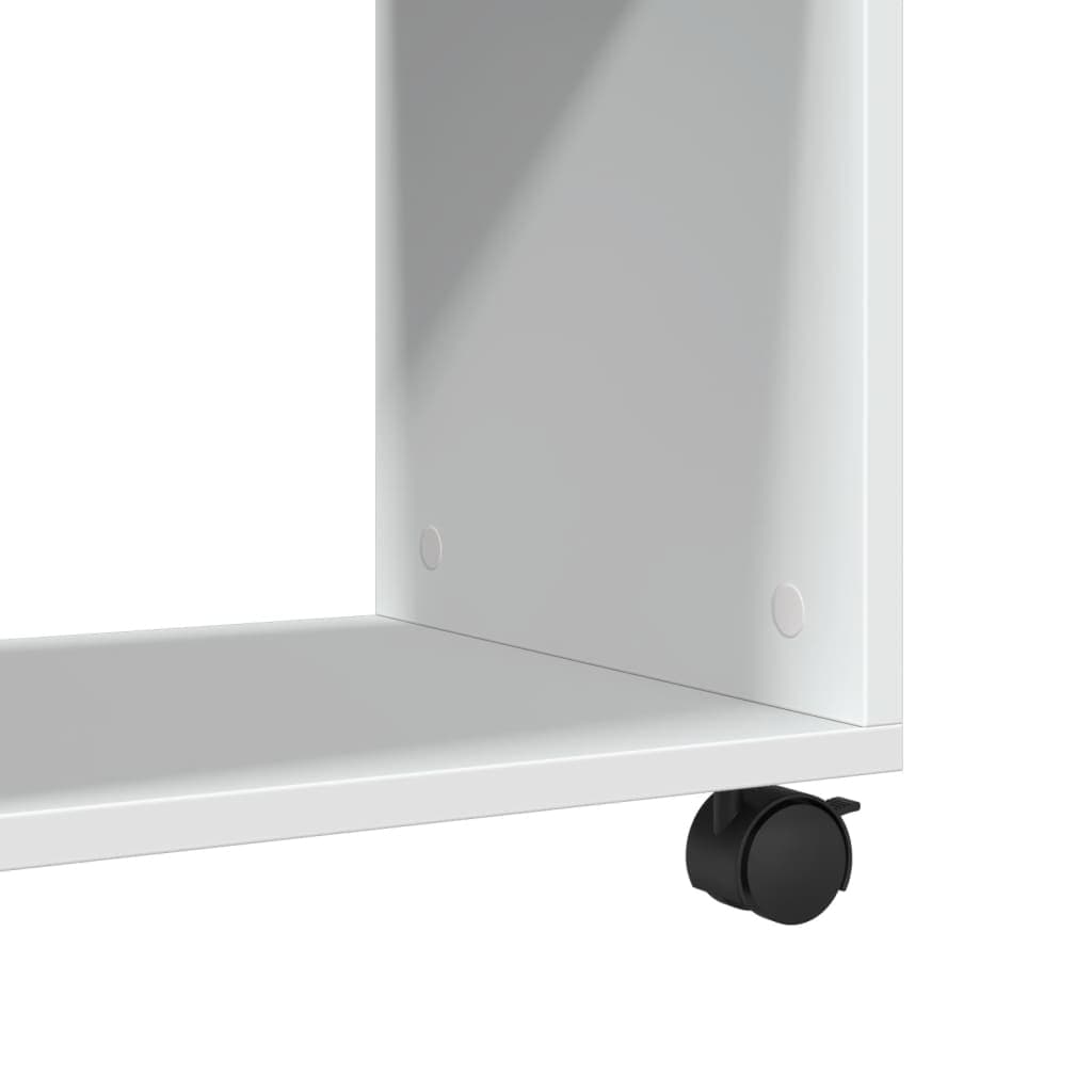 Beistelltisch mit Rollen Holz 70 cm Design
