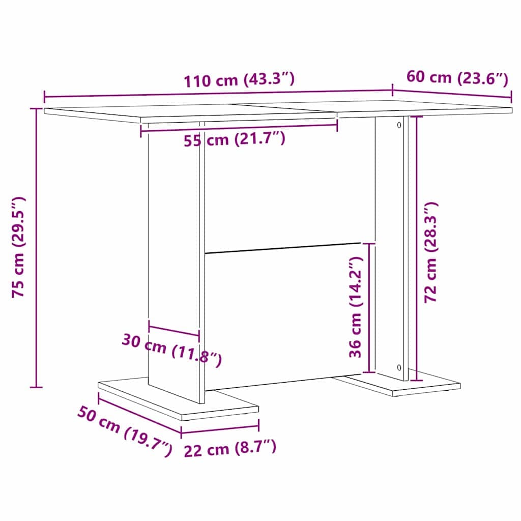 Esstisch 110 cm aus Holz