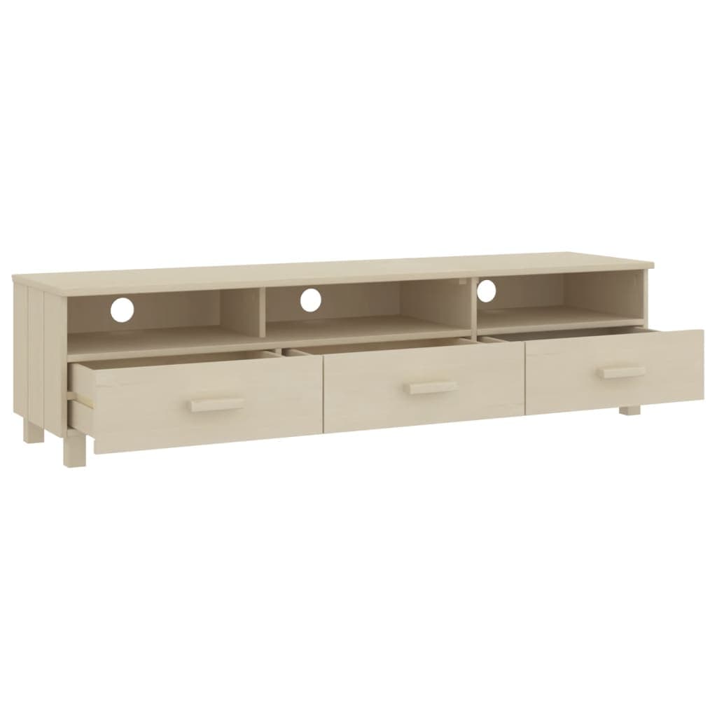 TV-Schrank Hamar Kiefernholz massiv honigbraun 158 cm