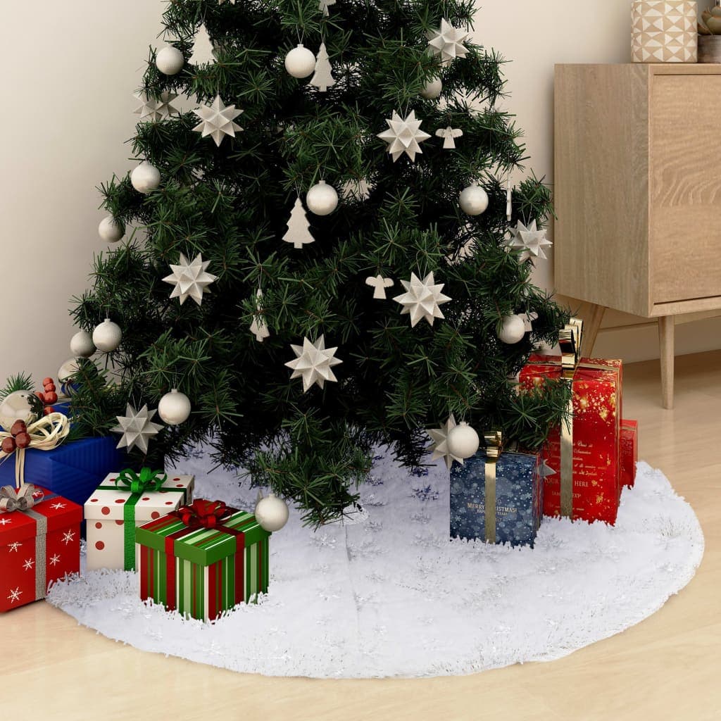 Luxuriöser Weihnachtsbaum-Unterleger Kunstfell 90 cm