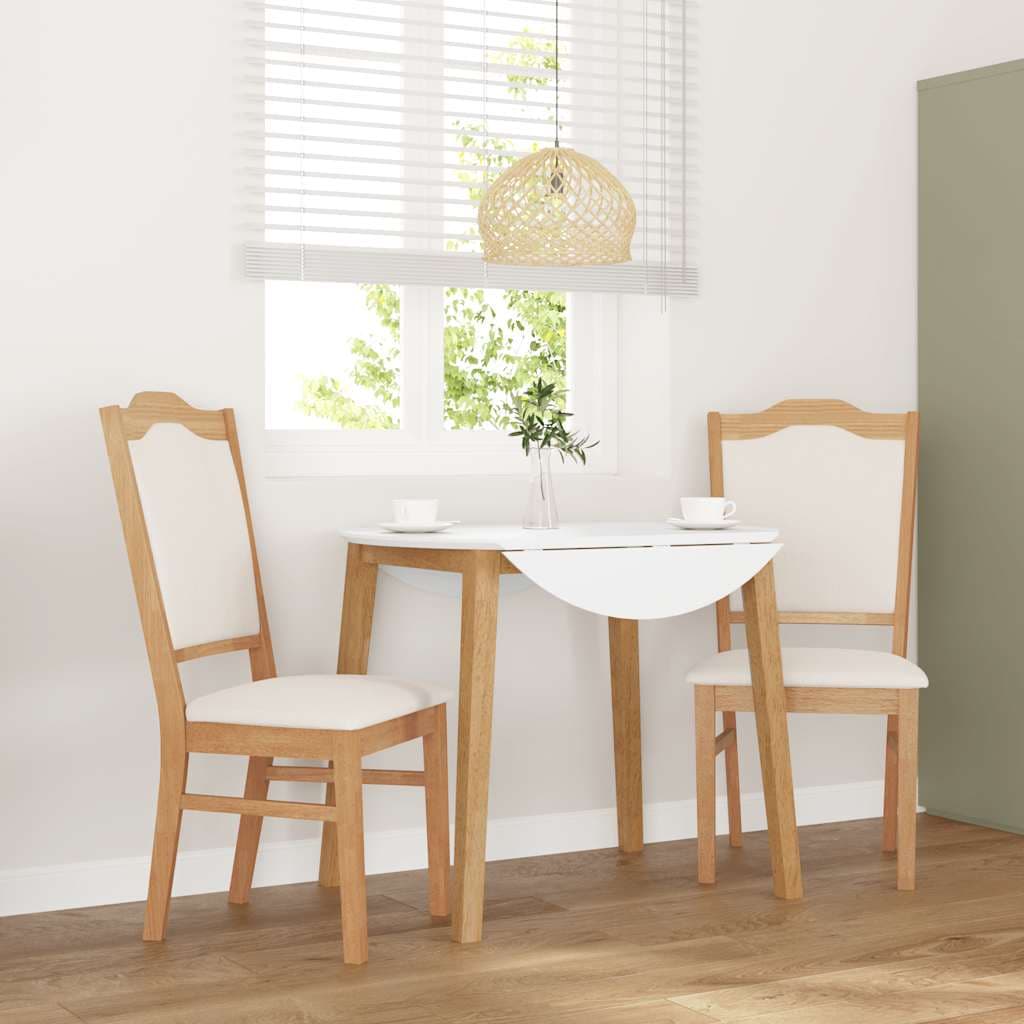Esszimmerstühle 2er-Set Massivholz Kautschukbaum