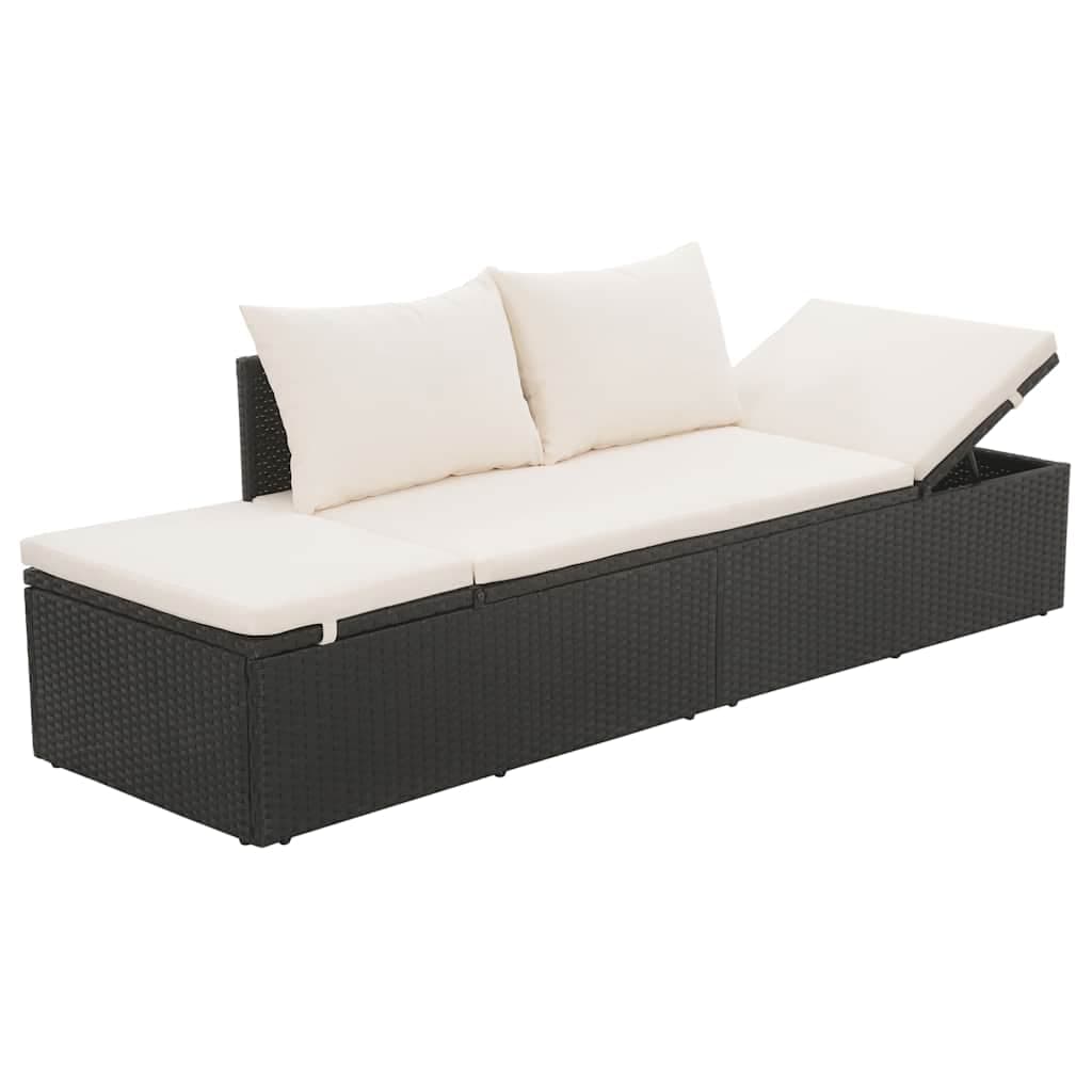 Fioriera rialzata 195 x 60 cm in polirattan