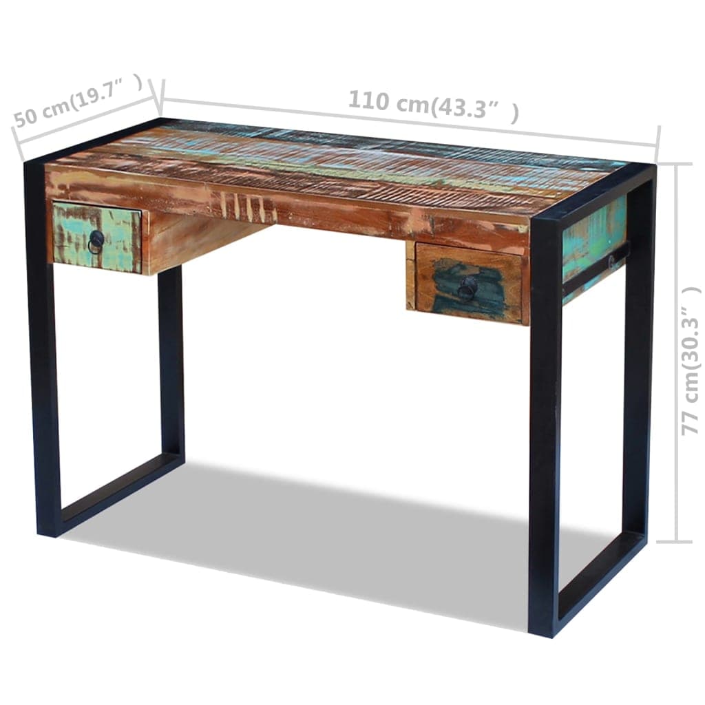 Bureau en bois recyclé