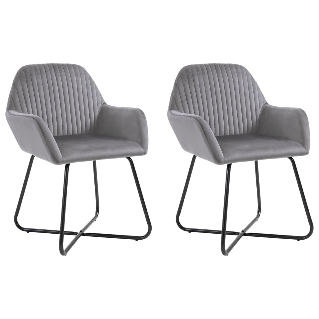 Esszimmerstühle 2er-Set Samt, elegant