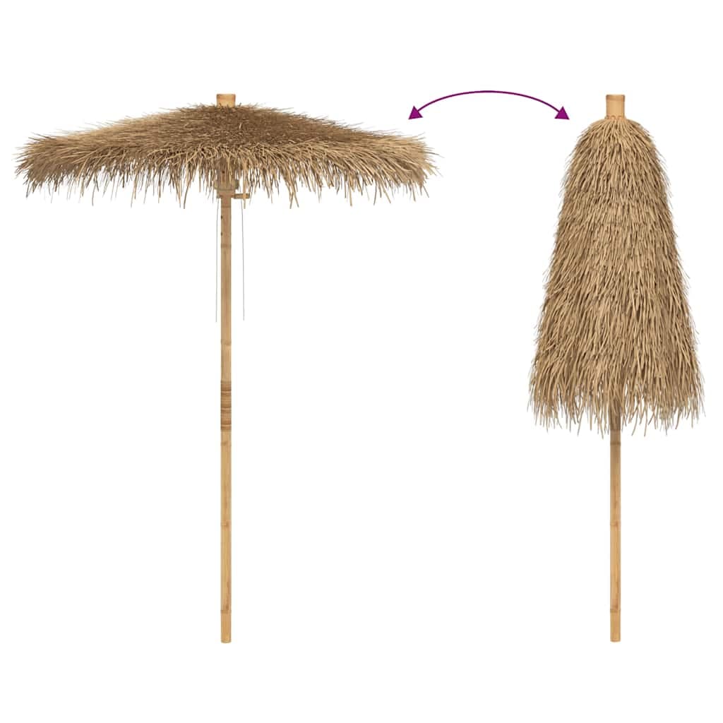 Ombrellone Tiki 150 cm con tetto a foglia di banano