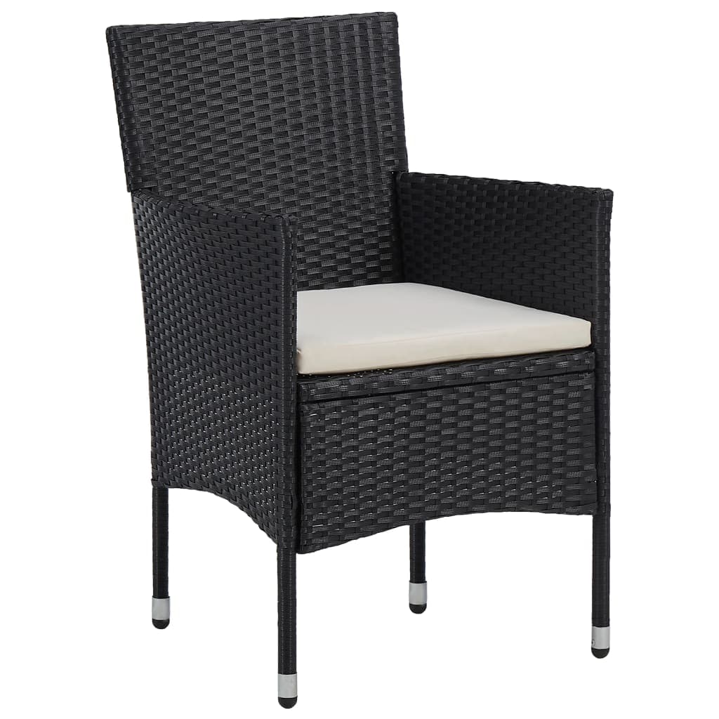 Set di 2 sedie da giardino in polirattan