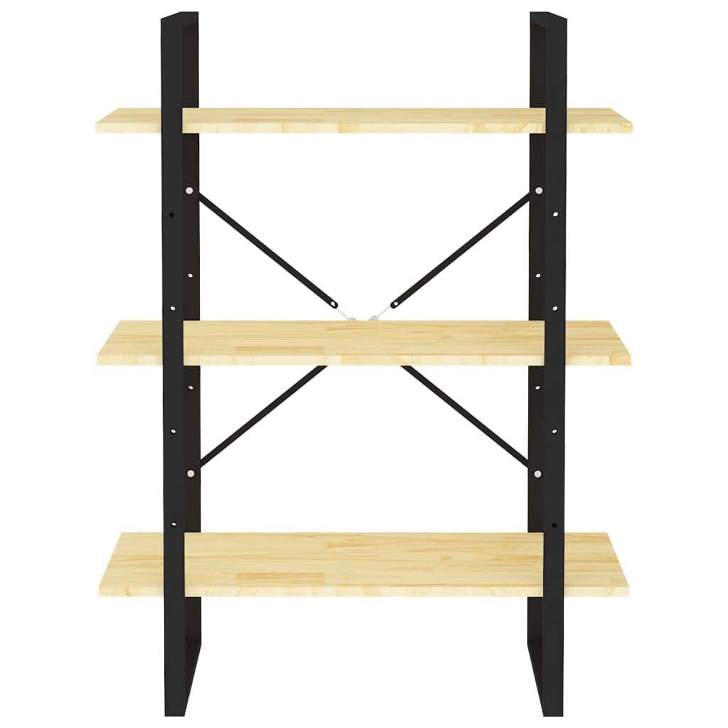 Bücherregal 3 Regalböden Massivkiefer 80 cm